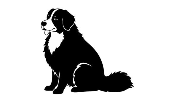 Black and White Bernese Mountain Dog Embroidery Design Review