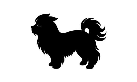 Black Silhouette of a Fluffy Dog Embroidery Review
