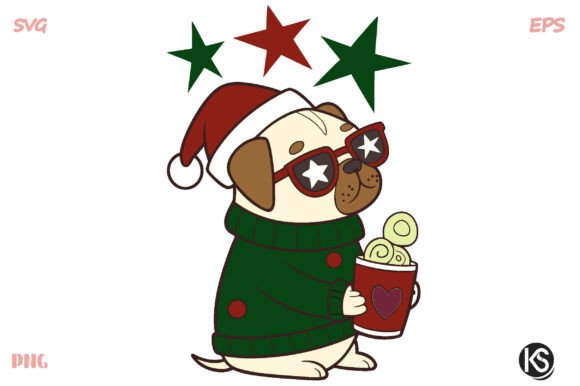 Christmas Dog Lover Santa Pug Clipart Review