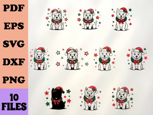 Christmas Dog Lover White Terrier Embroidery Review