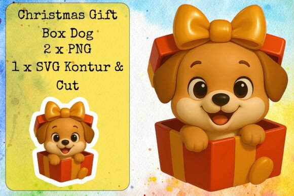 Christmas Gift Box Dog Embroidery Review