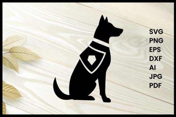 Dog on Guard Silhouette Vector Review