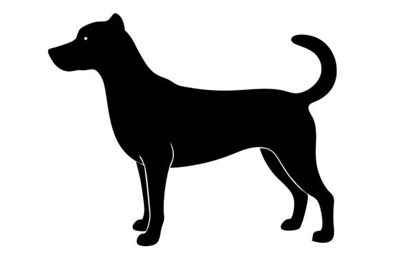 Elegant Dog Silhouette Standing Calmly Review