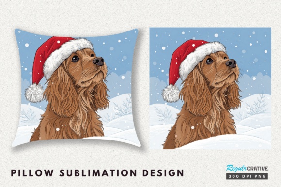 Festive Cocker Pillow