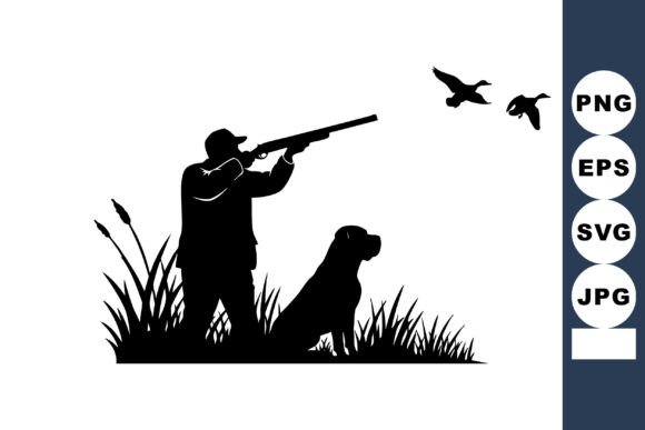 Hunter Dog Gun Birds Silhouette Review
