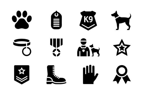 K9 Police Dog Vector Silhouette Set Review