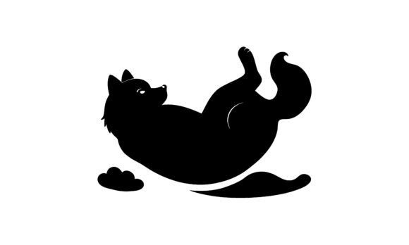 Playful Black Dog Silhouette on White Review