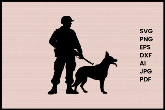Soldier with Military Dog Embroidery Design Review