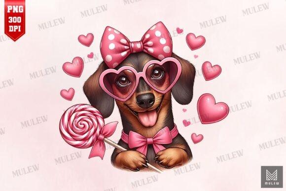 Valentine Dachshund Dog Sublimation PNG Review